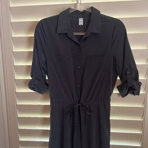 Old Navy Charcoal Gray Shirt Dress